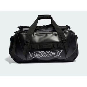 Adidas Terrex RAIN.RDY Expedition Duffel Bag Medium 70L Black / White NEW